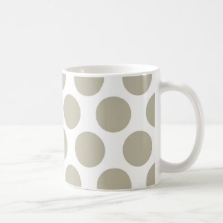Taza De Café Beige Polkadot de la arpillera