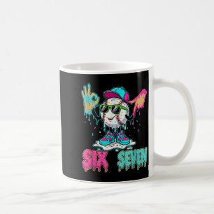 Taza De Café Béisbol 67 Goteo Seis Siete Señales de Mano Helado