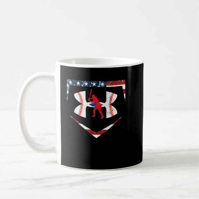 Taza De Café Béisbol americano bajo camiseta de blindaje (Izquierda)