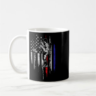 Taza De Café Béisbol Bandera Americana Lanzador Usa Lanzamiento