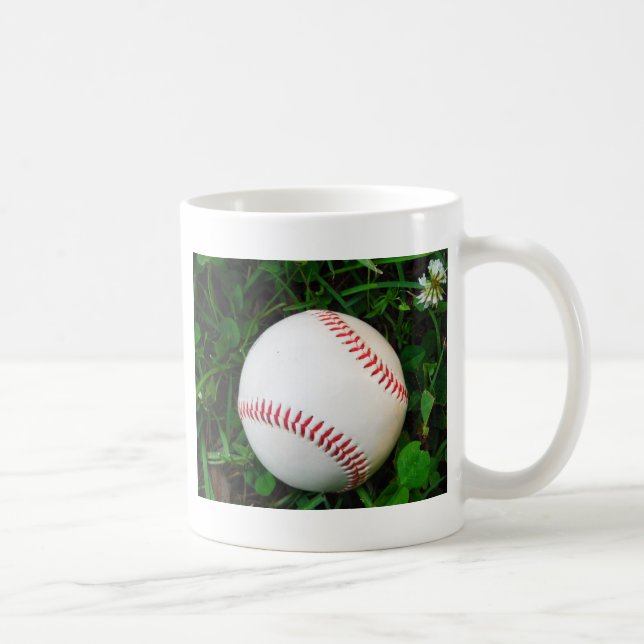 Taza De Café Béisbol blanco con tintes rojos (Derecha)