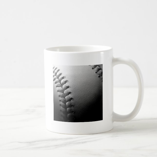 Taza De Café Béisbol blanco y negro (Derecha)