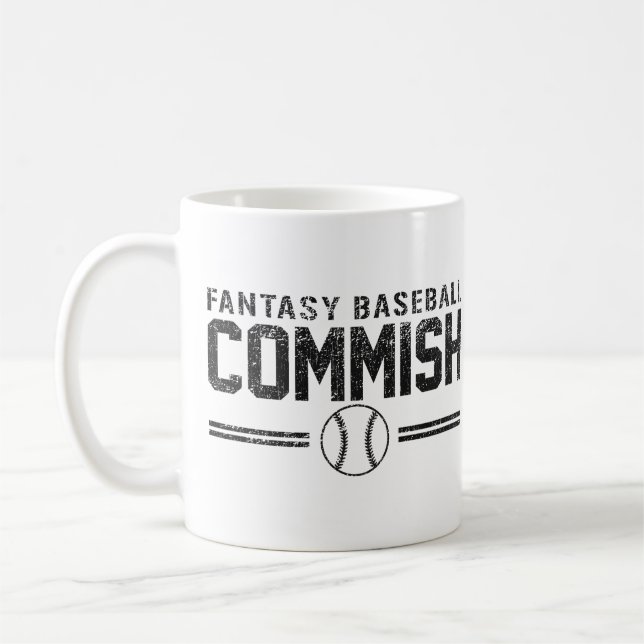 Taza De Café Béisbol Commish de la fantasía (Izquierda)