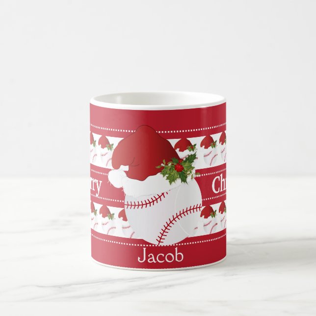 Taza De Café Béisbol de las Felices Navidad (Centro)