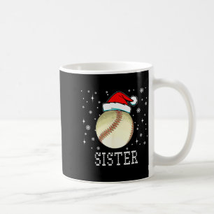 Taza De Café Béisbol de Navidad Hermana Xmas Sombrero de Santa