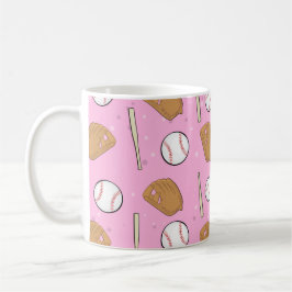 Taza De Café Béisbol: guantes, bolas y murciélagos sobre fondo