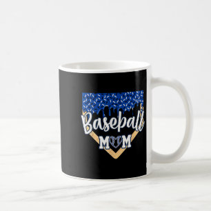 Taza De Café Béisbol Mamá Hogar Plate Helado Perforación Con Dr
