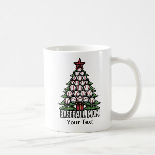 Taza De Café Béisbol Mamá Para Navidades