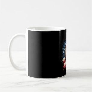 Taza De Café Béisbol Patriótico USA Bandera Americana Deporte V