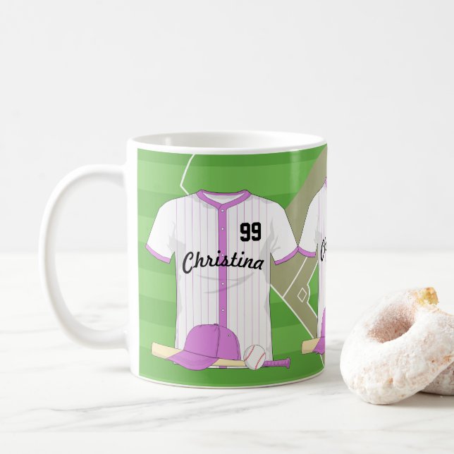 Taza De Café Béisbol personalizado (Con donut)