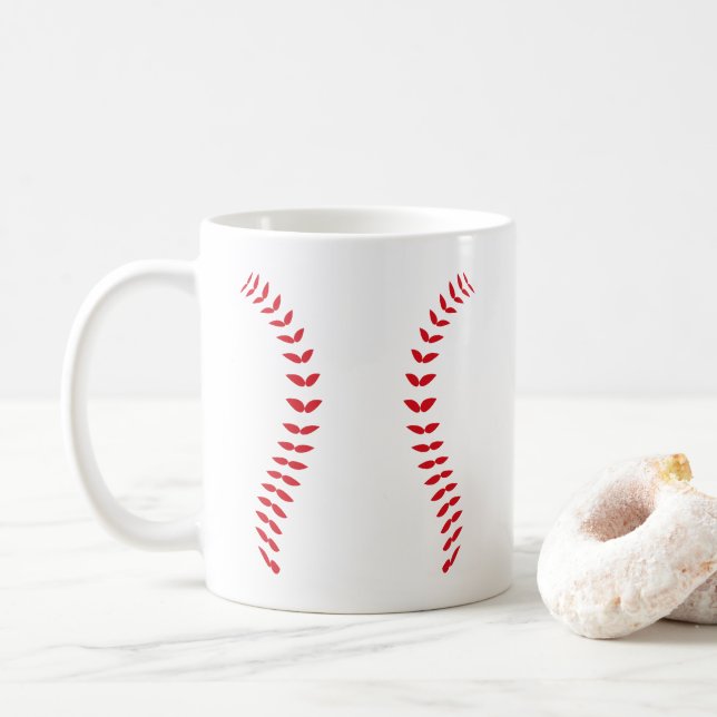 Taza De Café Béisbol Stitch (Con donut)