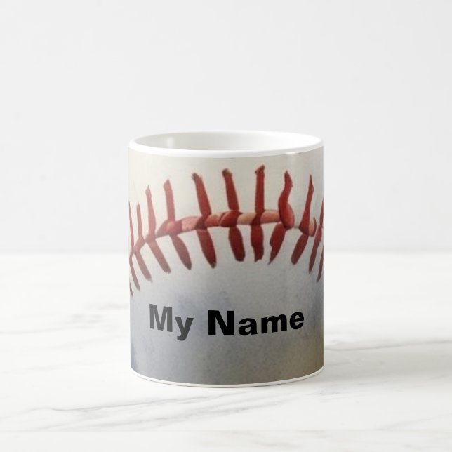 Taza De Café Béisbol, su nombre (Centro)
