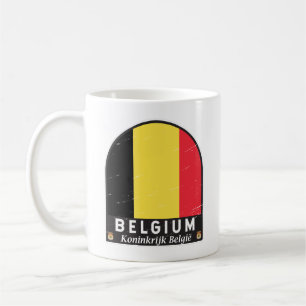Taza De Café Belga Bandera Emblem Molestias Vintage
