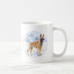 Taza De Café Belga Malinois de Noel