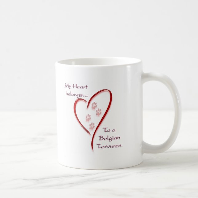 Taza De Café Belga Tervuren Heart Pertenece (Derecha)