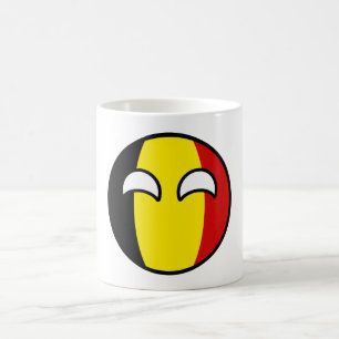 Taza De Café Bélgica Geeky que tiende divertida Countryball