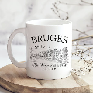 Taza De Café Belgium Bruges Retro – European Canal City