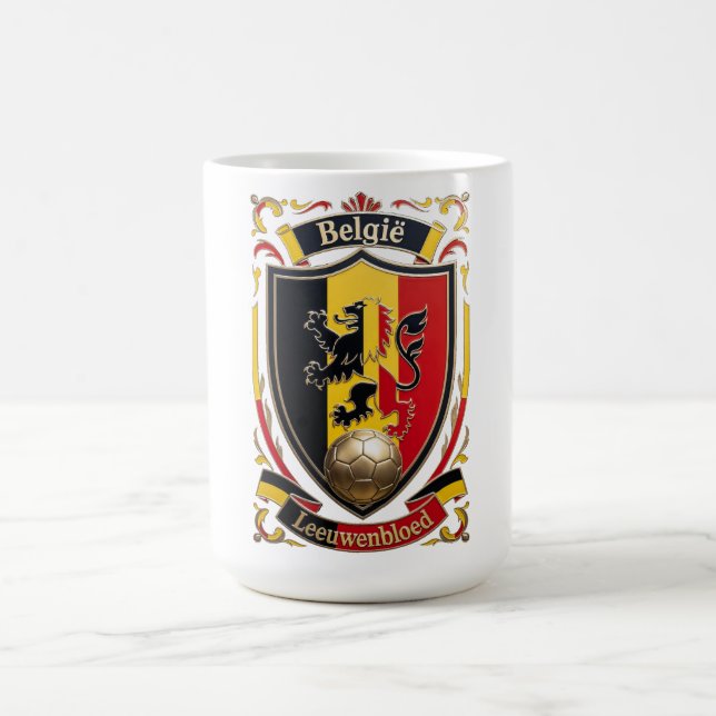 Taza De Café Belgium Lion Spirit, Belgian Bravery Gift (Centro)