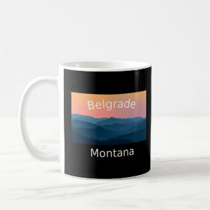 Taza De Café Belgrado Montana Mountain Sunset homónimo