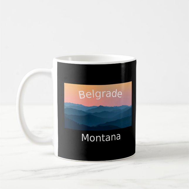 Taza De Café Belgrado Montana Mountain Sunset homónimo (Izquierda)