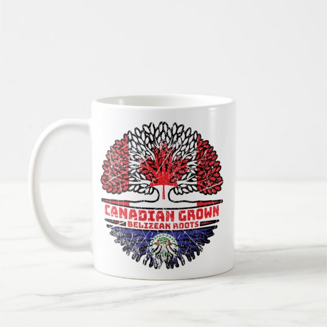 Taza De Café Belice Belice Belice Canadá Árbol de Canadá bander (Izquierda)