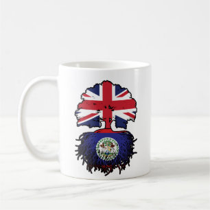 Taza De Café Belice Belice Belice Gran Bretaña Árbol Roots Band