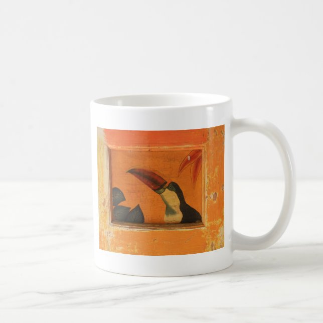 Taza De Café Belice Toucan rústico 1 (Derecha)