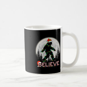 Taza De Café Believe Candy Cane Sasquatch Santa Bigfoot Luces