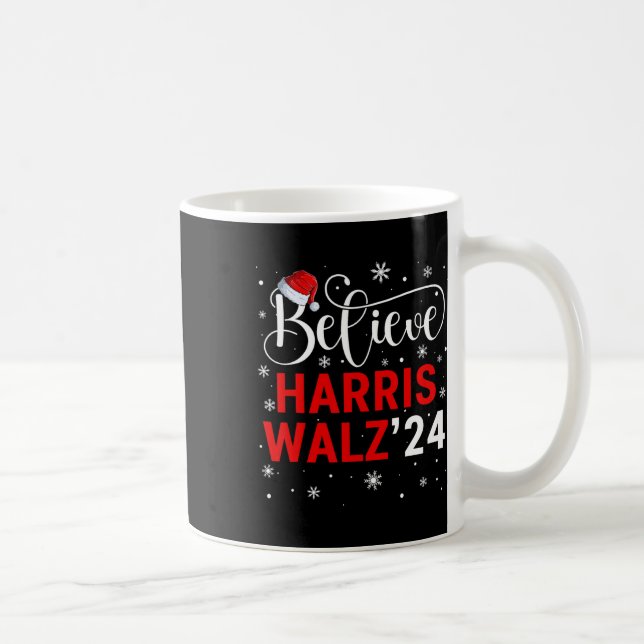 Taza De Café Believe Harris Wheimer 24 Navidades Santa Hat 2024 (Derecha)