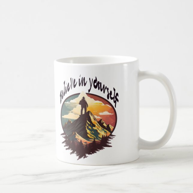 Taza De Café Believe in Yourself – Adventure Mountain Mug (Derecha)