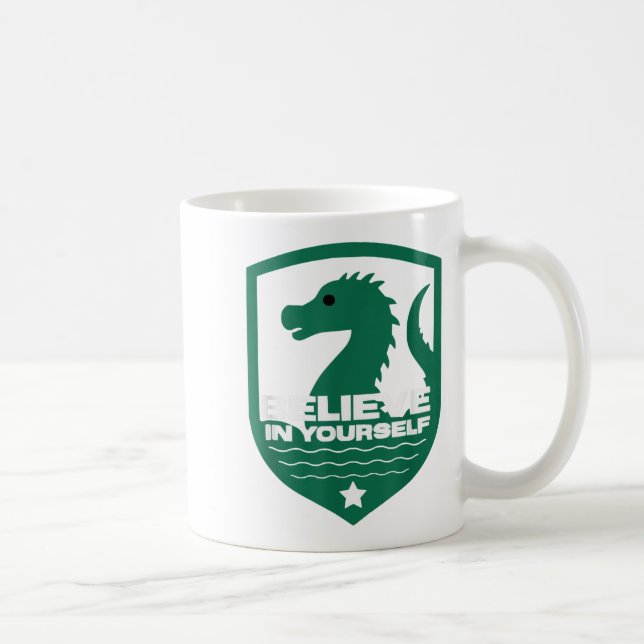 Taza De Café Believe In Yourself Funny Motivational Loch Ness M (Derecha)
