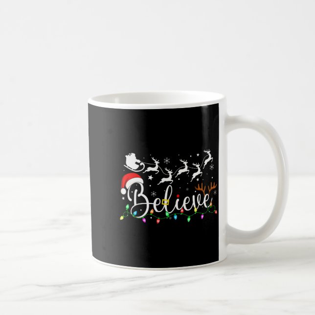 Taza De Café Believe Santa Claus Believe Christmas Matching Paj (Derecha)