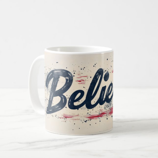 Taza De Café Believer Slogan Urban (Anverso izquierdo)