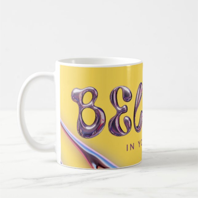 Taza De Café Belig" Cita motivacional Mug (Izquierda)