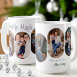 Taza De Café Belig in Magic 5 redonó Lozenge Photo New Mom<br><div class="desc">Creer en la taza de fotos mágica para las primeras navidades de la nueva madre - o puedes personalizar la redacción para cualquier ocasión. El diseño cuenta con 5 fotos y una redacción totalmente editable para que puedas personalizar lo que quieras. Sus fotos se muestran en formato retrato 16:9 y...</div>