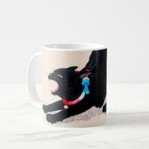 Taza De Café Bella Artes de eclosión de gato negro por Hiroaki