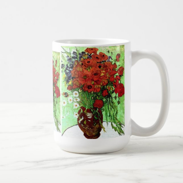 Taza De Café Bella Artes Red Poppies & Daisies Van Gogh (Derecha)