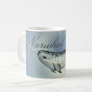 Taza De Café Bella ballena narwhal, Monodon Monoceros