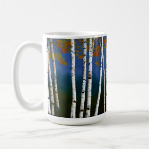 Taza De Café Bella Birch de Otoño
