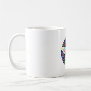 Taza De Café Bella libélula, colorida y ornamental