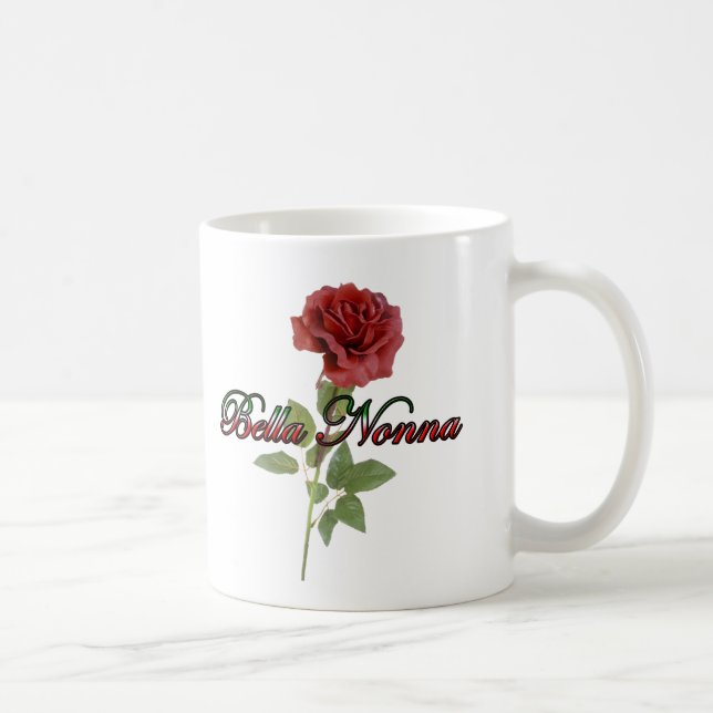 Taza De Café Bella Nonna (abuela italiana hermosa) (Derecha)