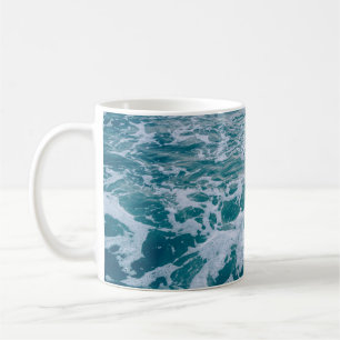Taza De Café Bella olas de mármol marino texturehipster,backgro