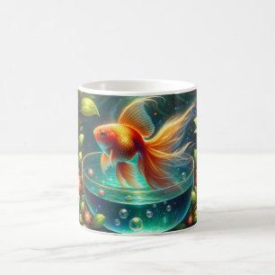 Taza De Café Bella pez dorado de Nowruz