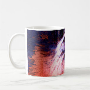 Taza De Café bella pintura de águila sobre un fondo abstracto