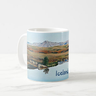 Taza De Café Bella pintura paisajística islandesa arte fino