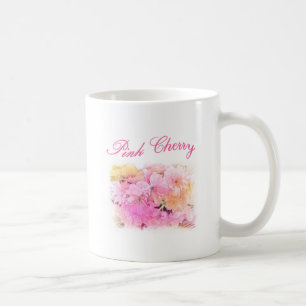 Taza De Café bellas flores de cerezo rosado de arte de foto flo