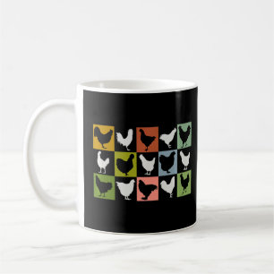 Taza De Café Bellas gallinas muchas diferentes razas de pollo F