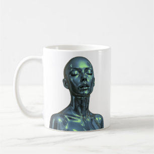 Taza De Café Belleza Androide Esmeralda