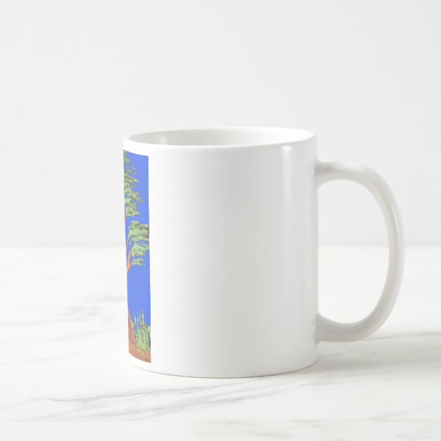 Taza De Café Belleza de Acacia en África: Serenidad Serengeti. (Derecha)
