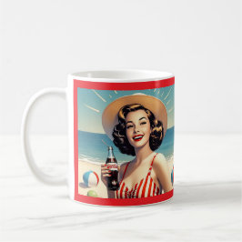 TAZA DE CAFÉ " BELLEZA DE PLAYA DE VINTAGE "